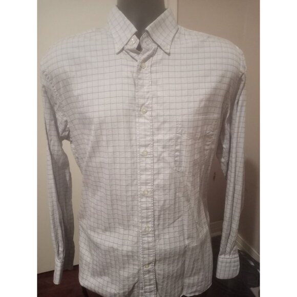 Paul & Shark Yachting Long Sleeve Button Shirt Mens Large L Light Blue Plaid - Picture 1 of 12